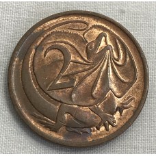 AUSTRALIA 1981 . TWO 2 CENTS COIN . FRILLED NECK LIZARD